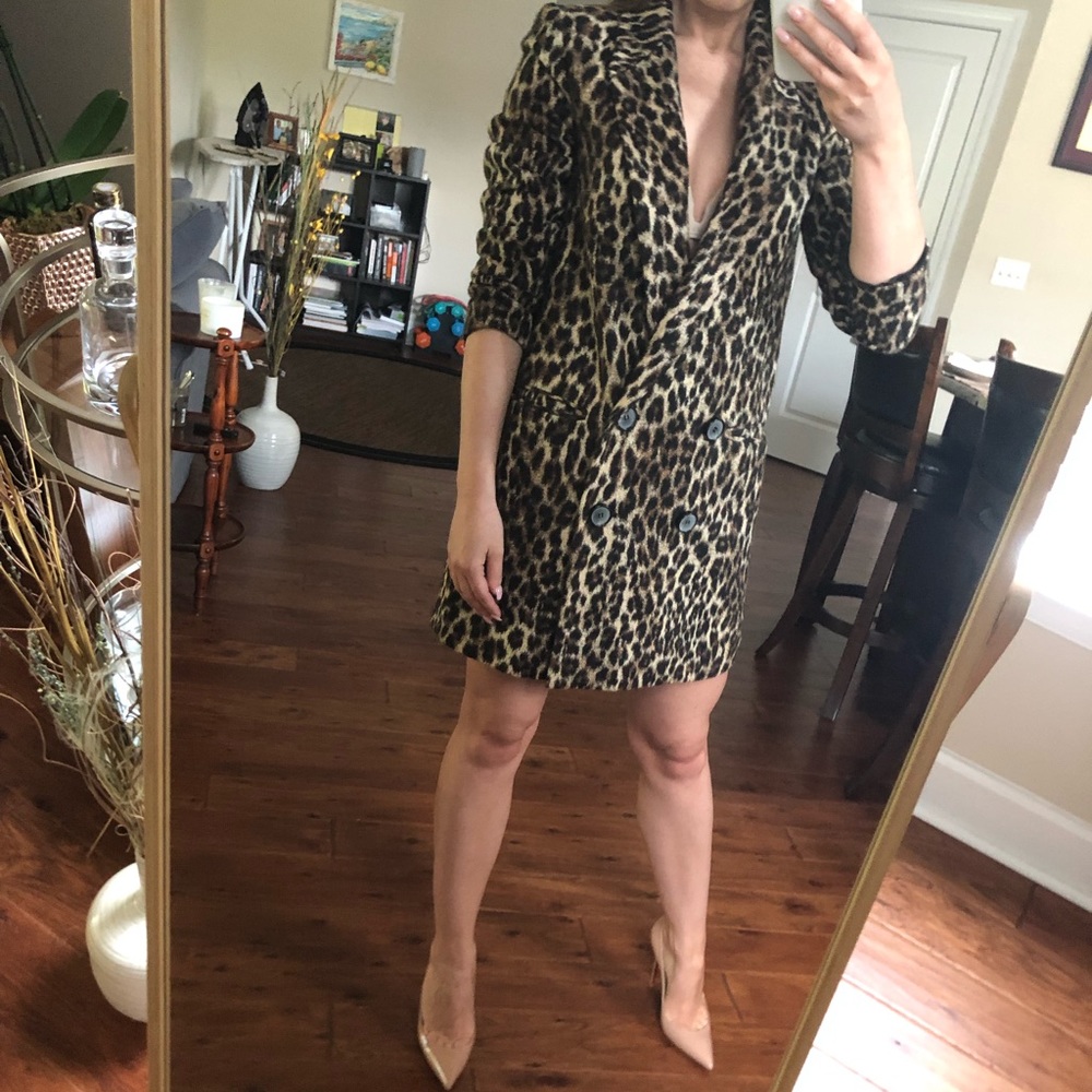 Zara Leopard blazer XS - Picture 2 of 8